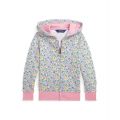 Toddler and Little Girls Floral French Terry Full-Zip Hoodie