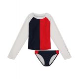 Big Girls Colorblock Flag Two Piece Swimsuit