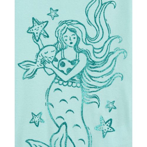카터스 Toddler Girls Mermaid Snug Fit Cotton Pajama 4 Piece Set