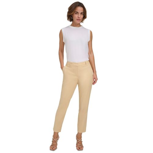 DKNY Womens Mid-Rise Slim-Fit Ankle Pants