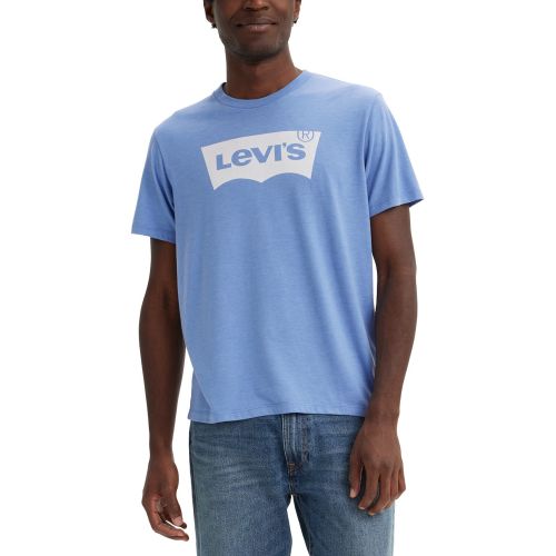 리바이스 Mens Classic-Fit Batwing Logo Short Sleeve Crewneck T-Shirt