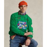 Mens Love Peace Paris Fleece Sweatshirt