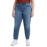 Trendy Plus Size Womens High-Waisted Mom Jeans