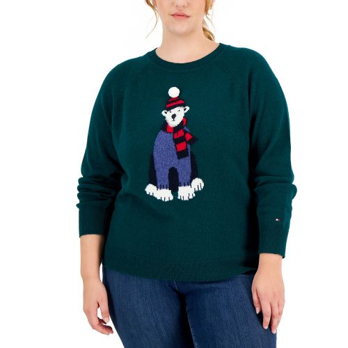 타미힐피거 Plus Size Polar Bear Sweater