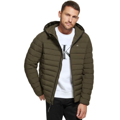  Mens Hooded & Quilted Packable Jacket