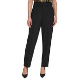 Womens High-Rise Pleated Pants