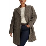 Womens Plus Size Notched-Collar Walker Coat
