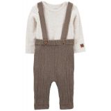 Baby Boys and Baby Girls Bodysuit and Sweater Coveralls 2 Piece Set