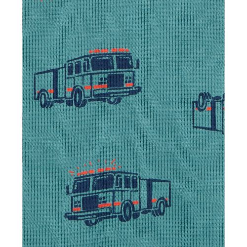 카터스 Toddler Boys Thermal Waffle-Knit Printed Long-Sleeve Henley