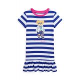 Toddler and Little Girls Polo Bear Cotton Jersey T-shirt Dress