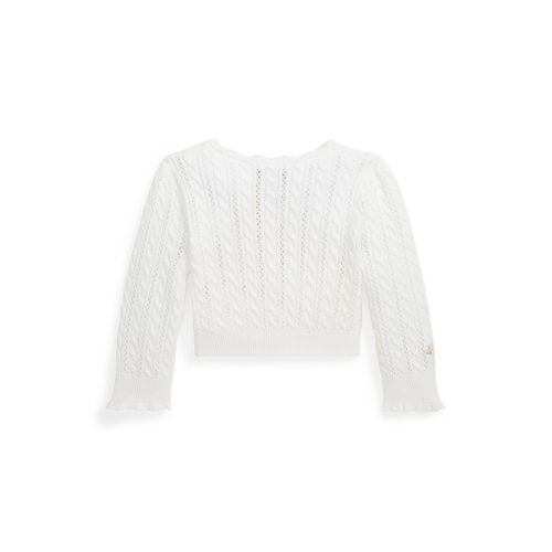 폴로 랄프로렌 Baby Girls Pointelle Knit Cotton Cardigan Sweater