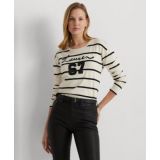Womens Embellished Striped Tee