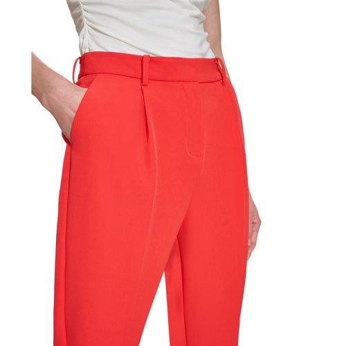 DKNY Womens High Rise Cropped Pants