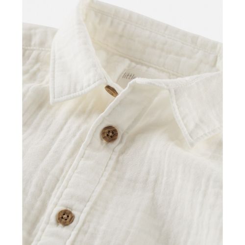 카터스 Baby Boys Organic Cotton Button-Front Shirt and Shorts Set