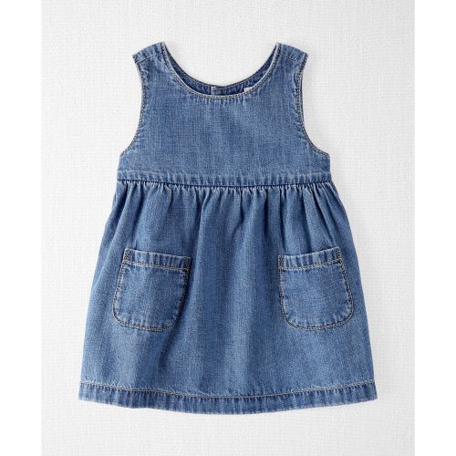 카터스 Baby Girls Organic Cotton Denim Pocket Dress