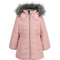 Baby Girls Aerial Longline Faux Fur Hooded Jacket