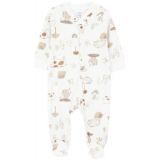 Baby Boys or Baby Girls Animals Zip Up Cotton Sleep and Play