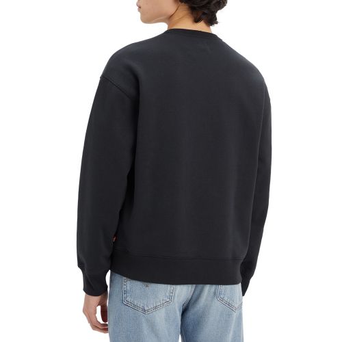 리바이스 Mens Relaxed-Fit Fleece Logo Sweatshirt