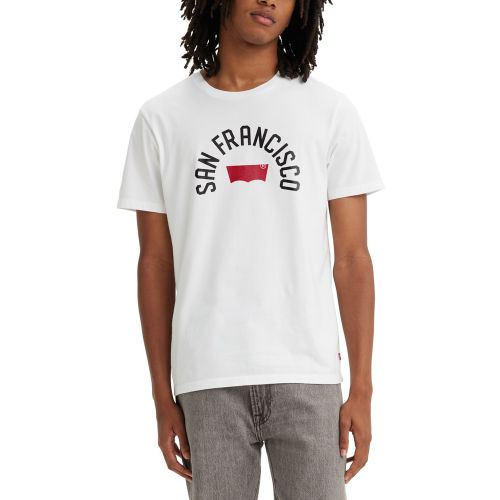 리바이스 Mens San Francisco Standard-Fit Logo Graphic T-Shirt