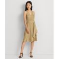 Womens Belted Suede Sleeveless Dress