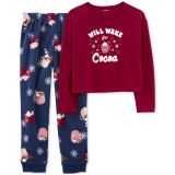 Little Girls Will Wake for Cocoa Pajamas 2 Piece Set