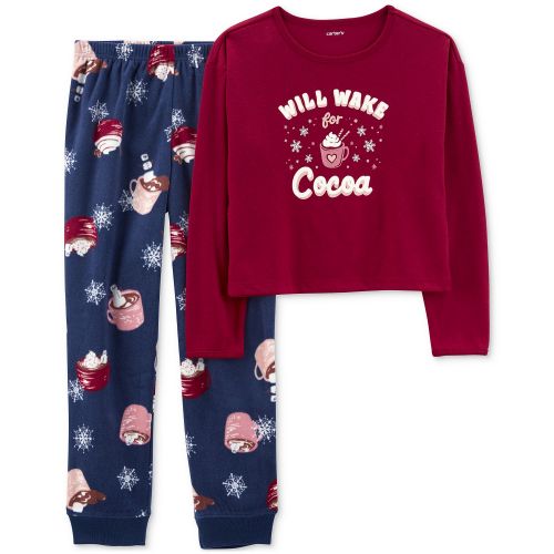 카터스 Little Girls Will Wake for Cocoa Pajamas 2 Piece Set