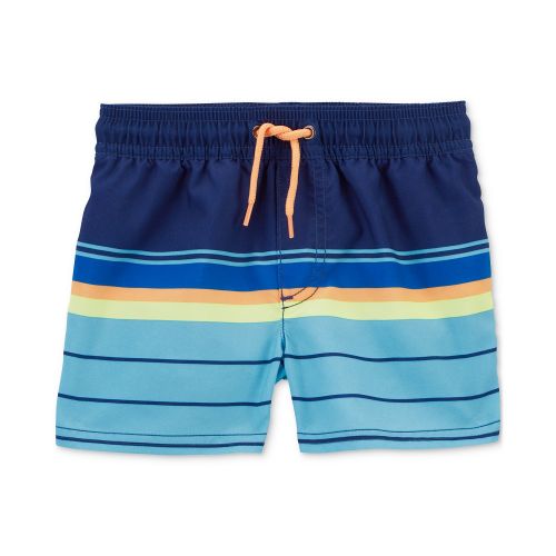 카터스 Toddler Boys Sunny Days Rash Guard Top and Striped Swim Shorts 2 Piece Set