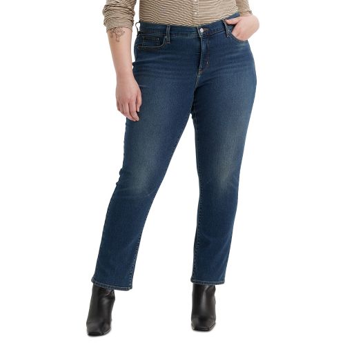 리바이스 Trendy Plus Size 314 Mid-Rise Shaping Straight-Leg Jeans