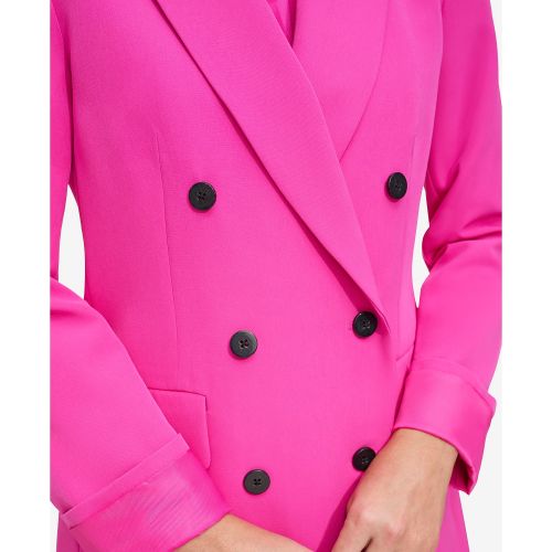 DKNY Womens Double-Breasted Jacket