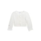 Baby Girls Pointelle Knit Cotton Cardigan Sweater