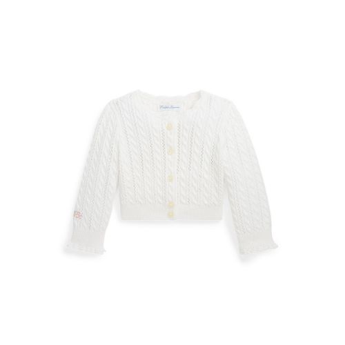 폴로 랄프로렌 Baby Girls Pointelle Knit Cotton Cardigan Sweater