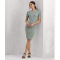Womens Cable-Knit Sweater Dress