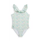 Toddler and Little Girls Floral Ruffled One-Piece Swimsuit