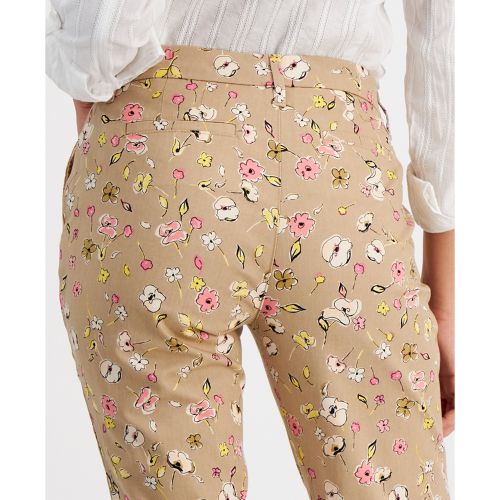 타미힐피거 Womens Floral-Print Ditsy Hampton Chino Rolled-Cuff Pants