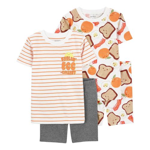 카터스 Toddler Boys T-shirt and Shorts Pajama 4 Piece Set