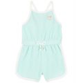 Baby Girls Embroidered Terry Criss Cross Romper