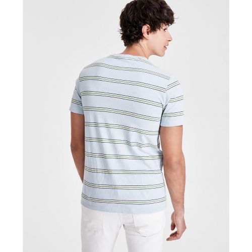 리바이스 Mens Classic-Fit Stripe Pocket T-Shirt