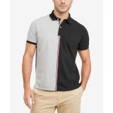 Mens Vertical Block Global Stripe Regular Fit Short Sleeve Polo Shirt