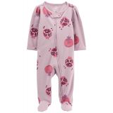 Baby Girls Pomegranate Zip Up Cotton Sleep and Play