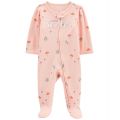 Baby Boy or Baby Girls Printed 2-Way Zip Up Cotton Sleep and Play