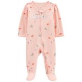 Baby Girls Little Sister Zip Up Cotton Sleep and Play