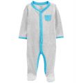 Baby Boys or Baby Girls Striped Snap Up Thermal Sleep and Play