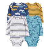 Baby Boys Long Sleeve Bodysuits Pack of 4
