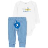 Baby Boys and Baby Girls My First Hanukkah Bodysuit and Pants 2 Piece Set