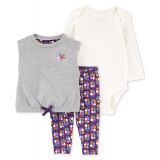 Baby Girls 3-Pc. Vest Set