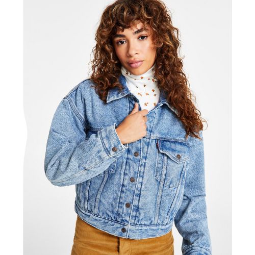 리바이스 Womens Padded Cotton Long-Sleeve Trucker Jacket