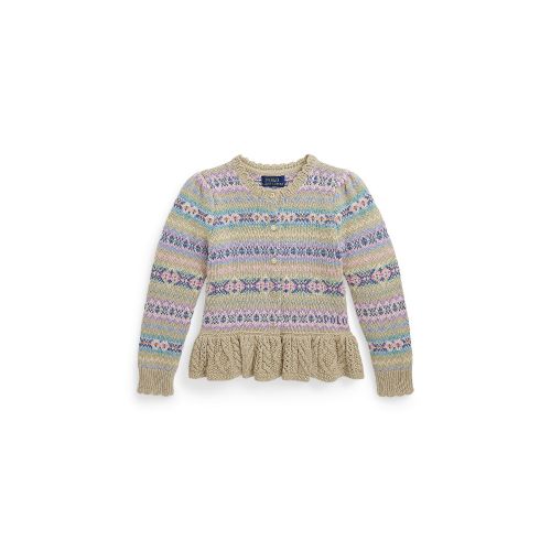 폴로 랄프로렌 Toddler and Little Girls Fair Isle Cotton-Cashmere Cardigan Sweater