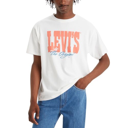 리바이스 Mens Vintage-Style Crewneck Graphic T-Shirt