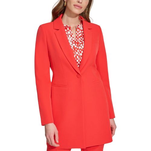 DKNY Womens One-Button Topper Jacket