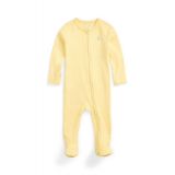 Baby Boys Cotton Interlock Footed Zip Coverall